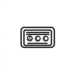 Fototapeta premium Wall-Mounted Heater Line Art in Minimalistic Logo Style on White