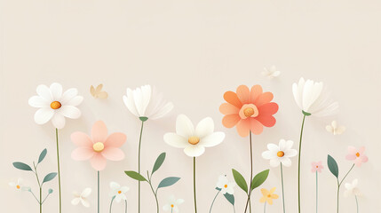 minimalist daisy patterns background wallpaper for fabric and printing