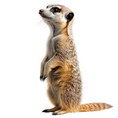 Fototapeta premium Meerkat solated on a white background as transparent