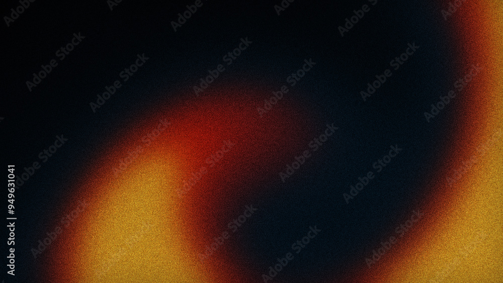 Poster Grainy Gradient Abstract Noise Texture Background in Red, Yellow, and Black Hues with Smooth Color Transitions, Ideal for Modern Digital Art and Design Projects