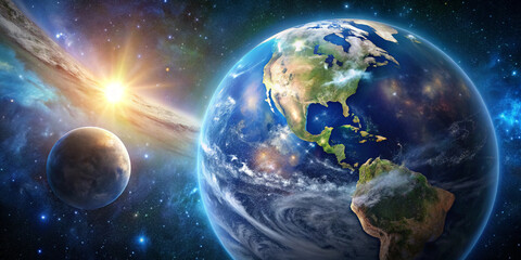 Obraz premium Planet Earth in Space