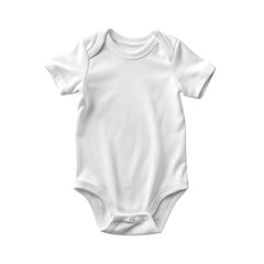 White baby romper mockup Isolated white background