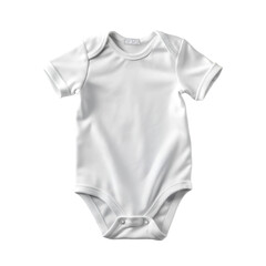 White baby romper mockup Isolated white background