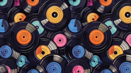retro vinyl record wallpaper