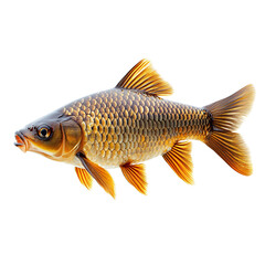 Fototapeta premium Carp transparently solated on a white background