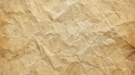 Fototapeta premium Crumpled paper background. Crumpled brown paper sheet