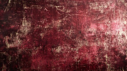 Obraz premium Worn and Weathered Burgundy Texture with Scratches and Scuffs for Rustic Industrial Background