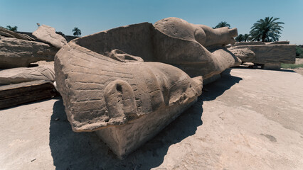 ancient pharaoh statue in egypt