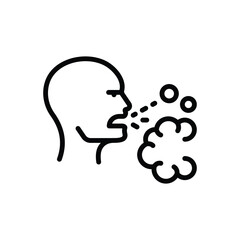 Black line icon for dust