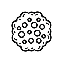 Black line icon for mold