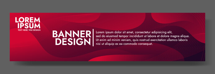 Abstract red banner color with a unique wavy design. It is ideal for creating eye catching headers, promotional banners, and graphic elements with a modern and dynamic look