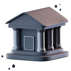 3D Illustration Bank Building