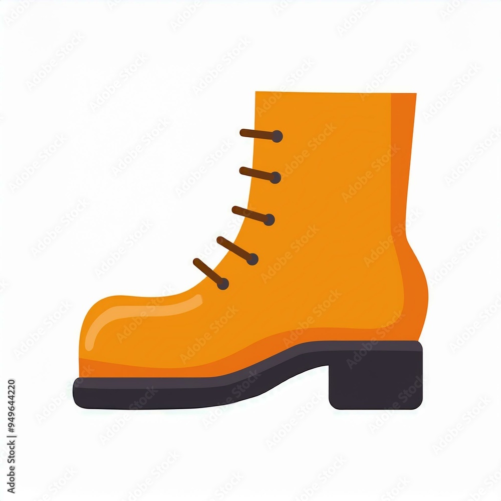 Poster halloween boots illustration isolated on white