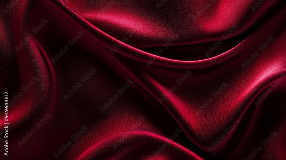Poster a close-up image of a deep red velvet fabric, showcasing its soft, luxurious texture and rich color.