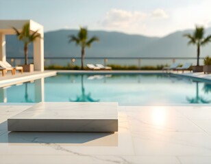 Fototapeta premium swimming pool in hotel