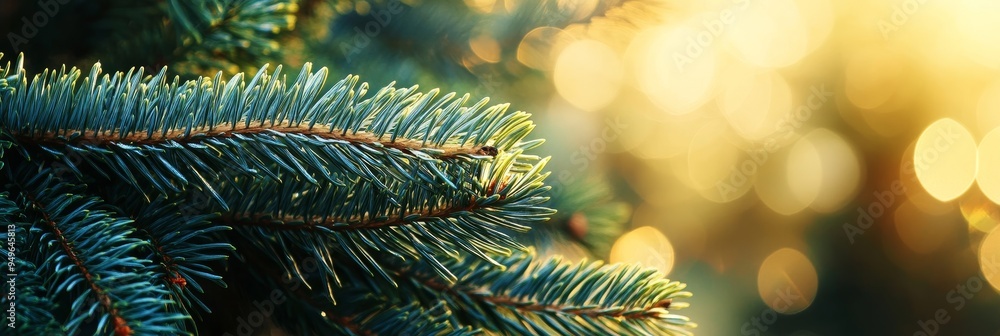 Poster a close-up photograph of pine tree needles, showcasing their intricate detail and texture. the image