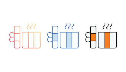 Gift icon design with white background stock illustration