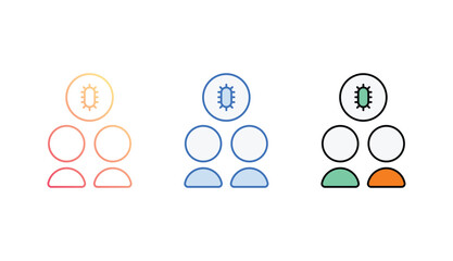 Man To Man icon design with white background stock illustration