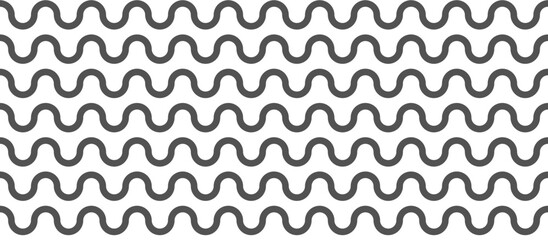Wave lines pattern background seamless vector as zigzag stroke texture graphic illustration, undulate squiggle simple backdrop stripes element repeated image clip art
