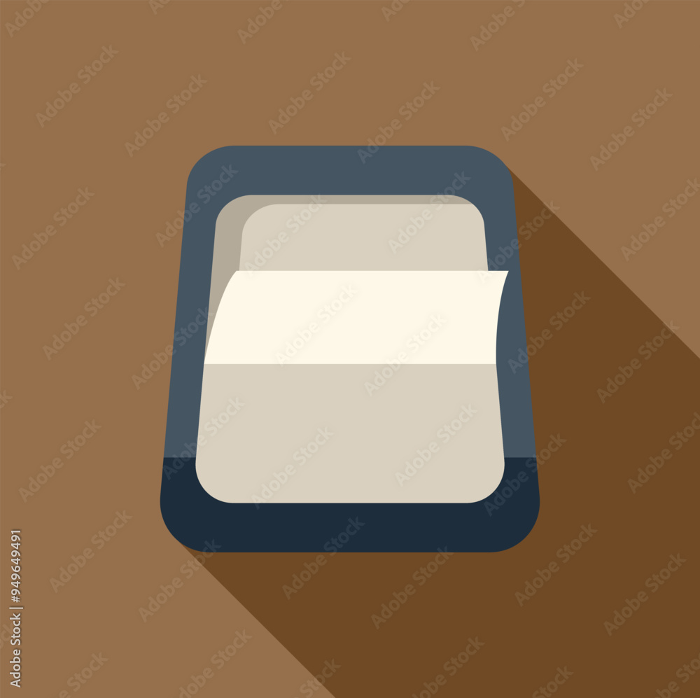 Poster modern smartphone with blank screen displaying from the top right corner on a brown background
