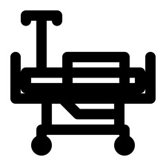 hospital bed, hospital cot, bed, medical, equipment outline icon