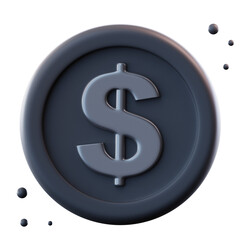 3D Illustration Dollar Coin