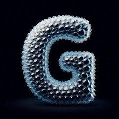 Obraz premium 3d typeface made out of bubble wrap the character G