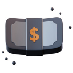 3D Illustration Money Bundle