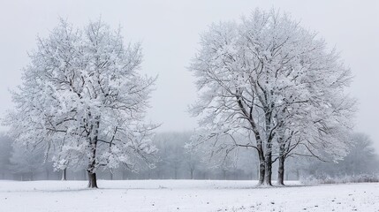 Fototapeta premium Winter forest wallpaper