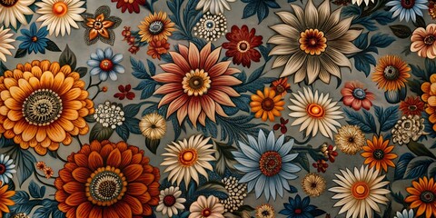 flower backgrounds abstract pattern with hand painted texture