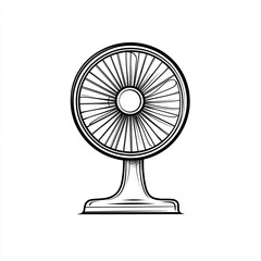 Breeze of Innovation: Desk Fan Minimalist Line Art Design