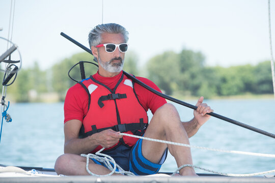 portrait of a sailer alone