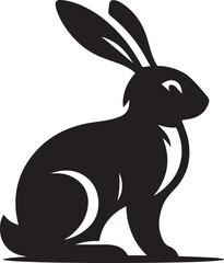Rabbit silhouette vector
