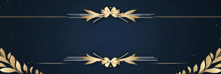 A sophisticated certificate template with a navy blue background and golden floral embellishments, symbolizing achievement, excellence, recognition, and celebration. The design is ideal for formal awa