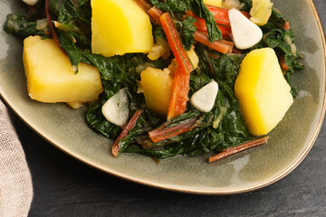 Dalmatian Blitva na leso. Blitva na leso - Swiss Chard with Potatoes , Dalmatian cuisine