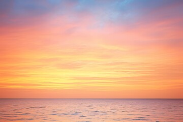 Obraz premium Stunning Sunset Over Calm Ocean Horizon