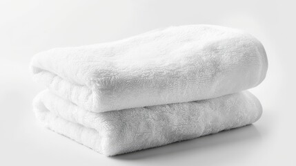 Beach Towel Isolated. Soft Cotton Towel for Beach View on White Background