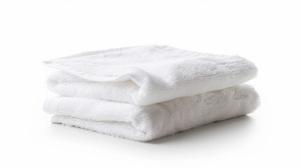 Beach Towel Isolated. Soft Cotton Towel on White Background for Bathe View