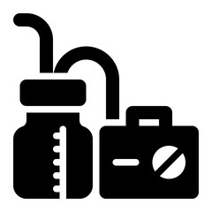 aspirator, medical, equipment, suction, devices solid or glyph icon