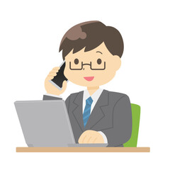 働く男性のイラスト