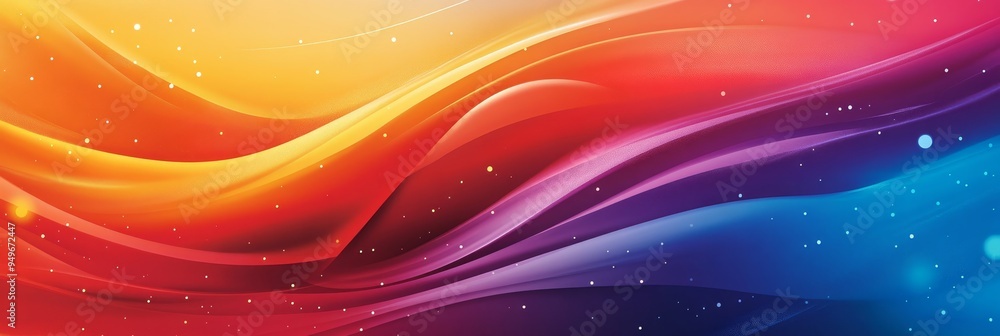 Poster abstract colorful waves background illustration with flowing lines and gradient colors, symbolizing 