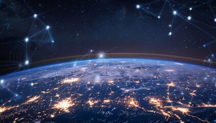 Earth from Space with Network Connections