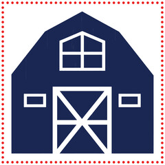 Classic Barn Icon Vector   Perfect for Agriculture and Farm Designs