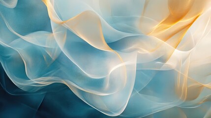 Obraz premium Abstract ephemeral geometry with fluid shapes and light textures, evoking a sense of impermanence and gentle beauty.