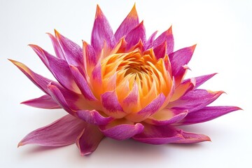 A vibrant pink and orange lotus flower showcasing intricate petal layers.