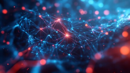 Obraz premium Modern digital abstract 3D background. Can be used in the description of network abilities, technological processes, digital storages, science, education, etc.