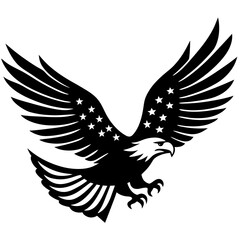eagle with wings vector icon.