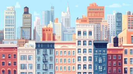 Fototapeta premium city building illustration 