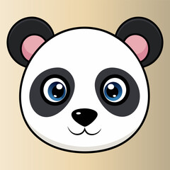 Fototapeta premium Cute panda face