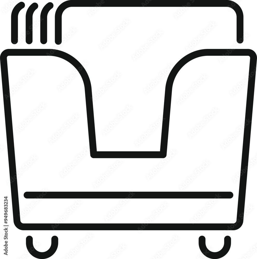 Aufkleber simple line icon of a mobile file organizer, perfect for representing office organization and docume